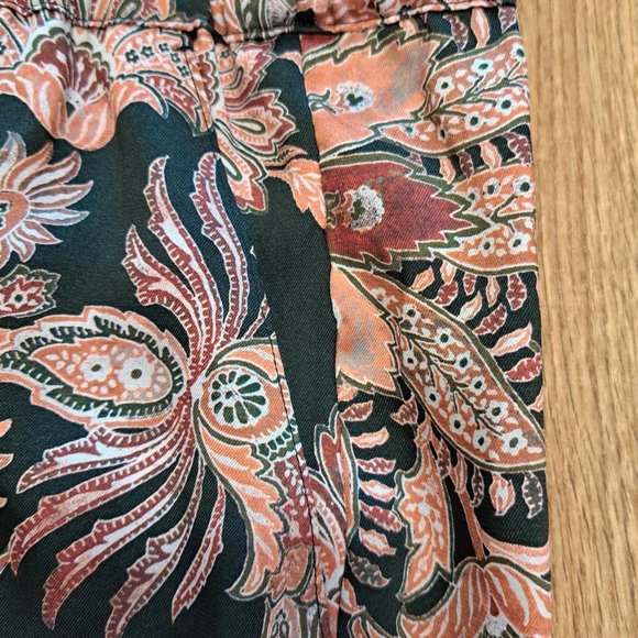 Diana Gallesi Brown and Black Paisely Palazzo Pant Misses 10 NWT - Picture 6 of 7